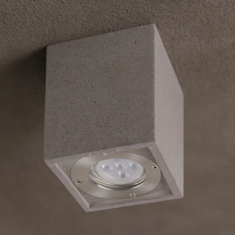 Faretto da esterno per soffitto cubo in cemento