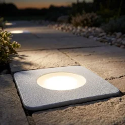 Faretto da esterno quadrato per incasso pavimento calpestabile grigio top light