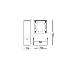 Faretto da esterno sirio pr1 ideal lux bianco ip65 orientabile