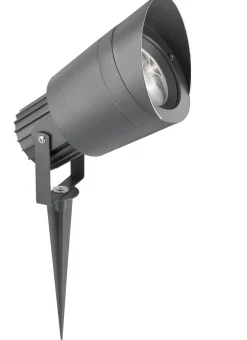 Faretto da giardino con picchetto orientabile grigio
