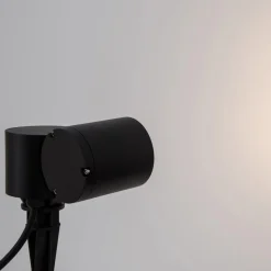 Faretto da giardino con picchetto ip54 orientabile nero per esterno