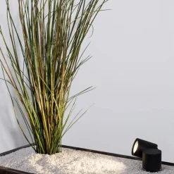 Faretto da giardino con picchetto ip54 orientabile nero per esterno