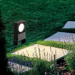 Faretto da giardino ideal lux sirio pr1 nero ip65 orientabile