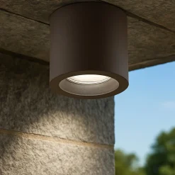 Faretto da soffitto corten per esterno rotondo led 12w 3000k