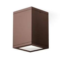 Faretto da soffitto per esterno marrone cubo gea luce