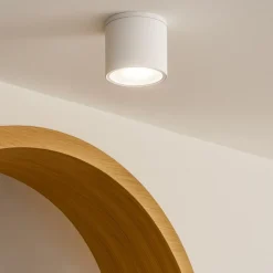 Faretto da soffitto per esterno cilindro bianco