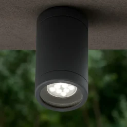 Faretto da soffitto per esterno ip44 cilindro antracite gu10 220v