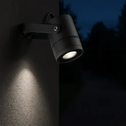 Faretto grigio da esterno 12w 4000k orientabile ip65