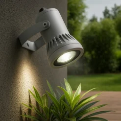 Faretto grigio da giardino orientabile moderno 6w 4000k ip65