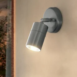 Faretto led per esterno giardino orientabile inox ip44