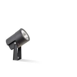 Faretto nero da giardino con picchetto 12w 3000k ip65