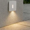 Faretto segnapasso bianco led 3w da incasso 3000k quadrato 220-240v