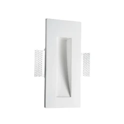 Faretto segnapasso da incasso a scomparsa gesso bianco