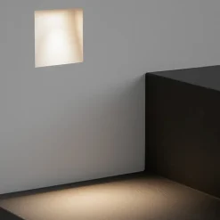 Faretto segnapasso in gesso da incasso g9 4w 3000k
