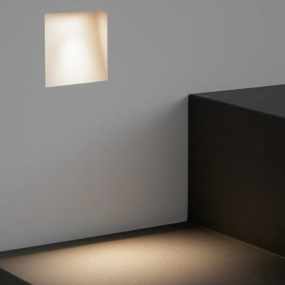 Faretto segnapasso in gesso da incasso g9 4w 3000k