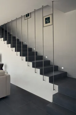 Faretto segnapasso led 3.5w 3000k da incasso a parete gesso cristaly rotondo