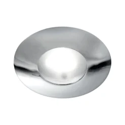 Faretto bagno doccia da incasso a soffitto cromato rotondo gea luce