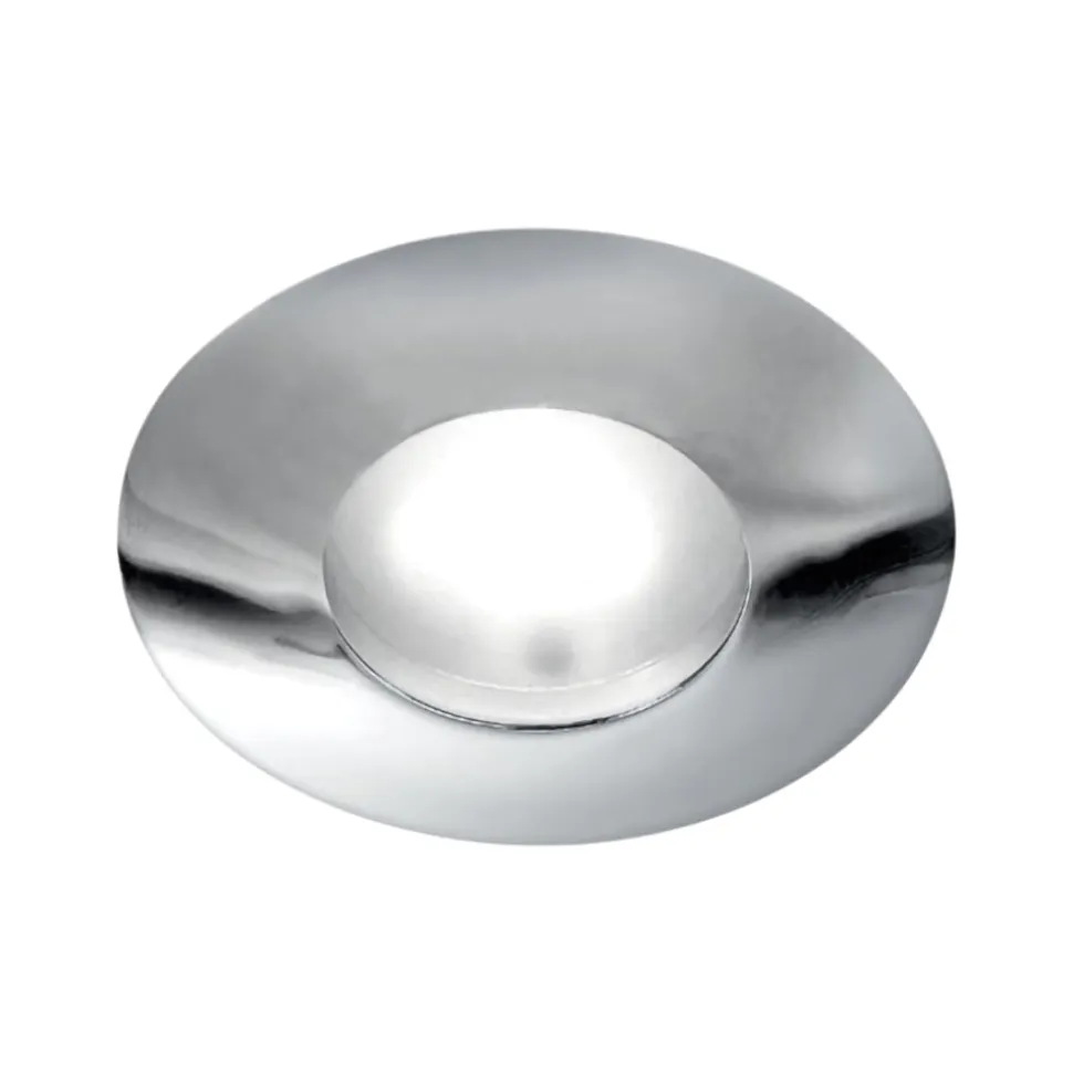 Faretto bagno doccia da incasso a soffitto cromato rotondo gea luce