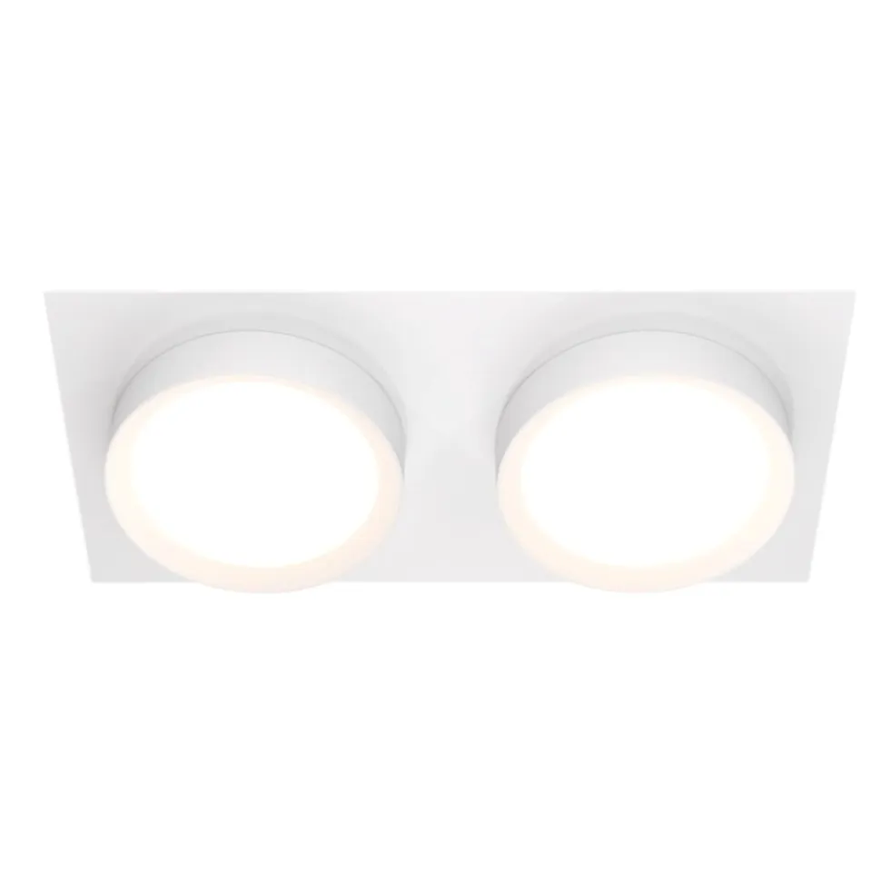 Faretto bianco da incasso a soffitto cestello maytoni hoop