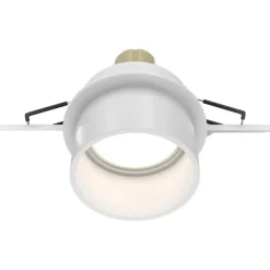 Faretto bianco da incasso a soffitto rotondo maytoni reif