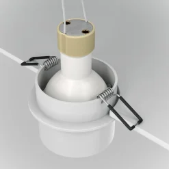 Faretto bianco da incasso a soffitto rotondo maytoni reif