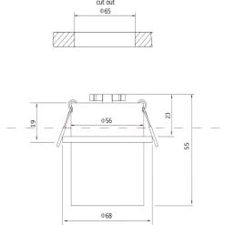 Faretto bianco da incasso a soffitto rotondo maytoni reif