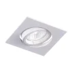 Faretto bianco da incasso per cartongesso gu10 220v orientabile quadrato