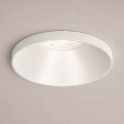 Faretto bianco da incasso rotondo in metallo per soffitto