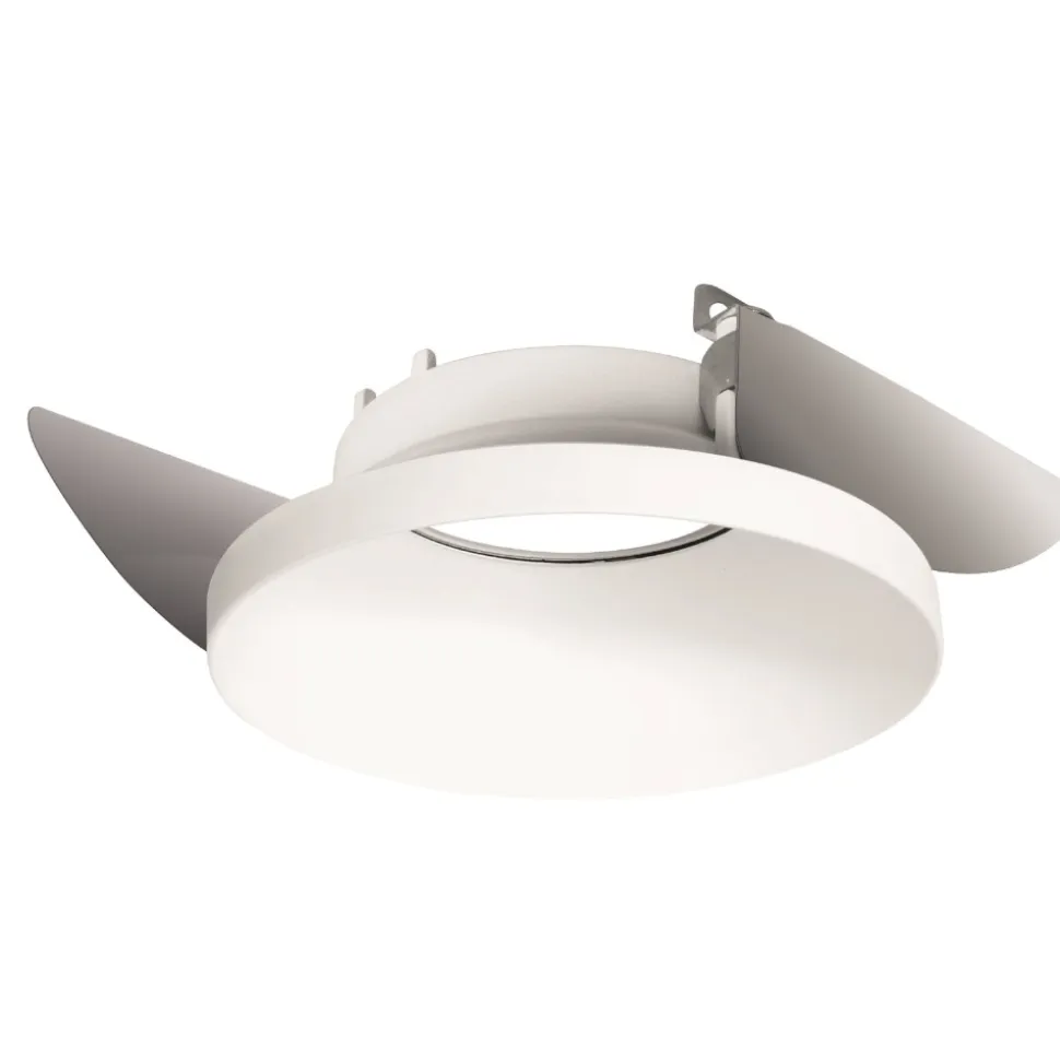 Faretto bianco da incasso rotondo in metallo per soffitto