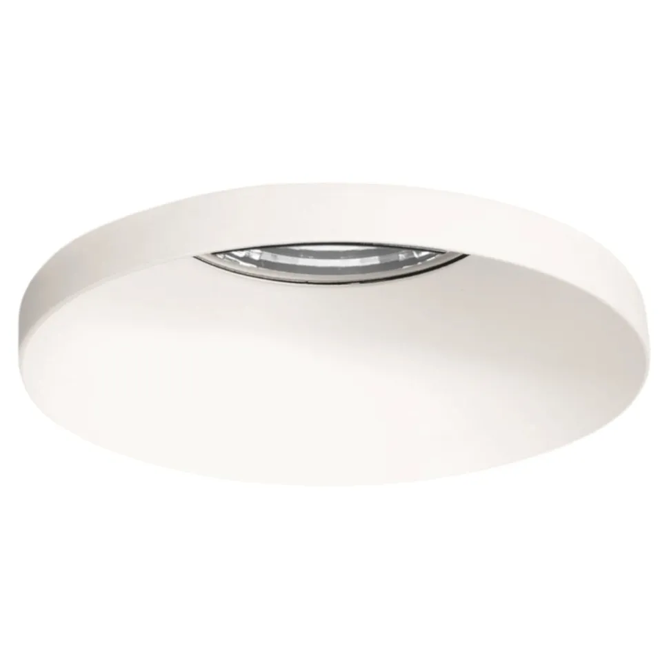 Faretto bianco da incasso rotondo in metallo per soffitto