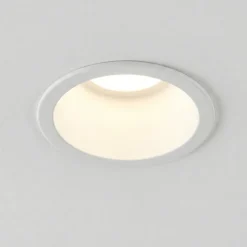 Faretto bianco rotondo da incasso a soffitto in metallo