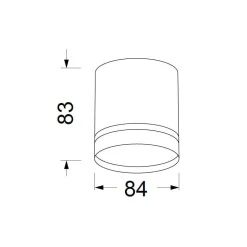 Faretto cilindro bianco da soffitto per interni