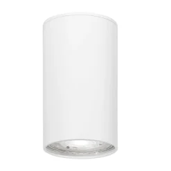 Faretto cilindro bianco sporgente da soffitto