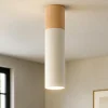 Faretto cilindro da soffitto bianco legno