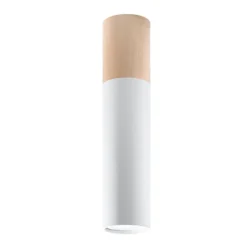 Faretto cilindro da soffitto bianco legno