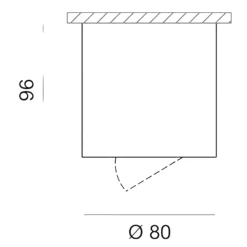 Faretto cilindro da soffitto bianco orientabile
