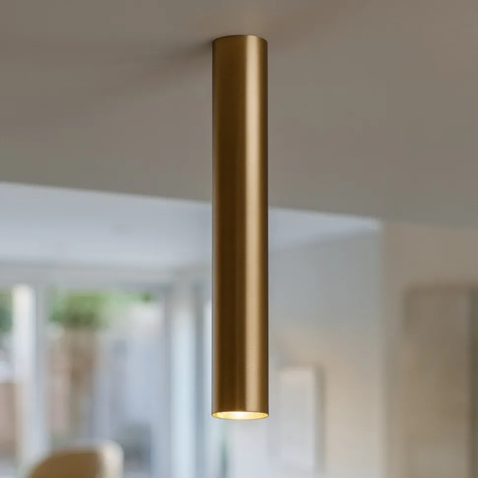 Faretto cilindro da soffitto oro ottone