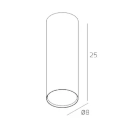 Faretto cilindro da soffitto sabbia top light shape