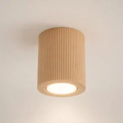 Faretto cilindro da soffitto scandinavo in legno