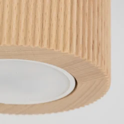 Faretto cilindro da soffitto scandinavo in legno