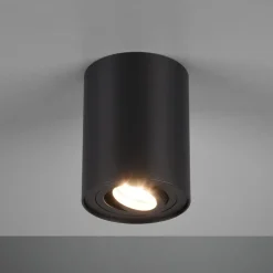 Faretto cilindro moderno nero luce orientabile
