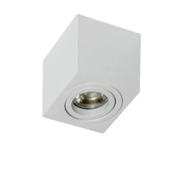 Faretto cubo da soffitto bianco orientabile