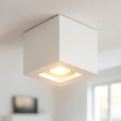 Faretto cubo da soffitto di gesso bianco isyluce