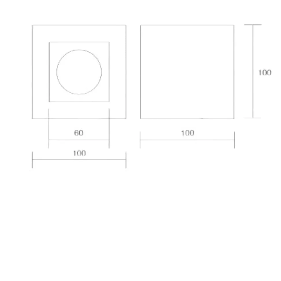 Faretto cubo da soffitto di gesso bianco isyluce