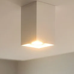 Faretto cubo da soffitto gesso bianco isyluce