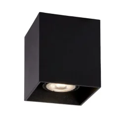 Faretto cubo da soffitto nero quadrato