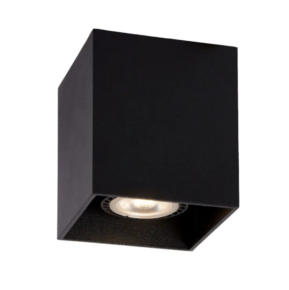 Faretto cubo da soffitto nero quadrato