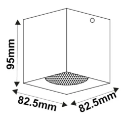 Faretto cubo da soffitto nero quadrato