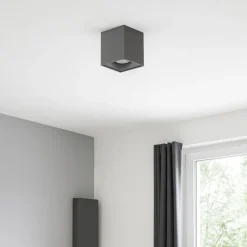 Faretto cubo da soffitto 4.5w 3000k dimmerabile grafite