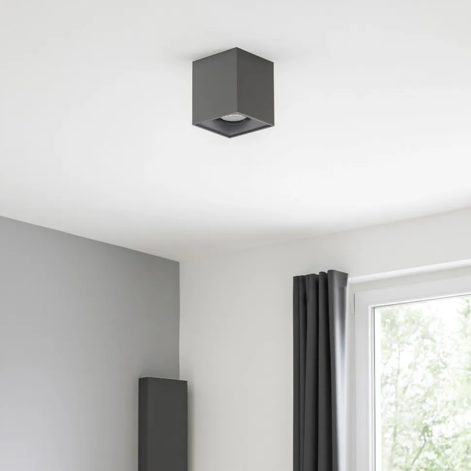 Faretto cubo da soffitto 4.5w 3000k dimmerabile grafite